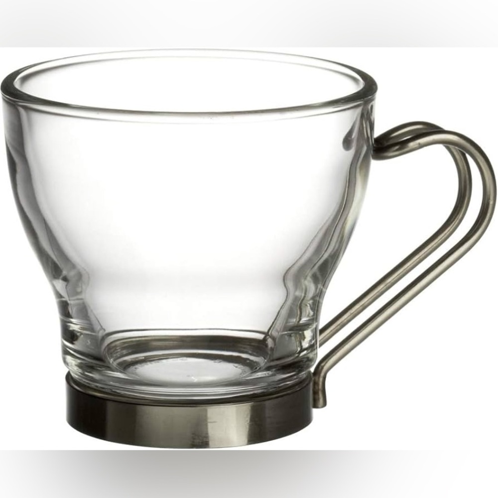 Bormioli Rocco Verdi Espresso Coffee Cup With Stainless Steel Handle Kitchen